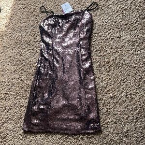 Purple Sparkly Mini Dress Size M